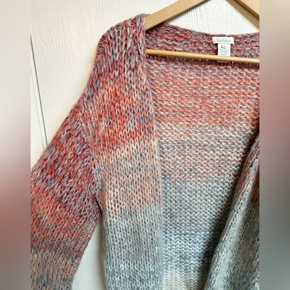 Sundance Ombre Wool Blend Knit Chunky Boho Hippie Open Front Cardigan Size M/L - Picture 5 of 7